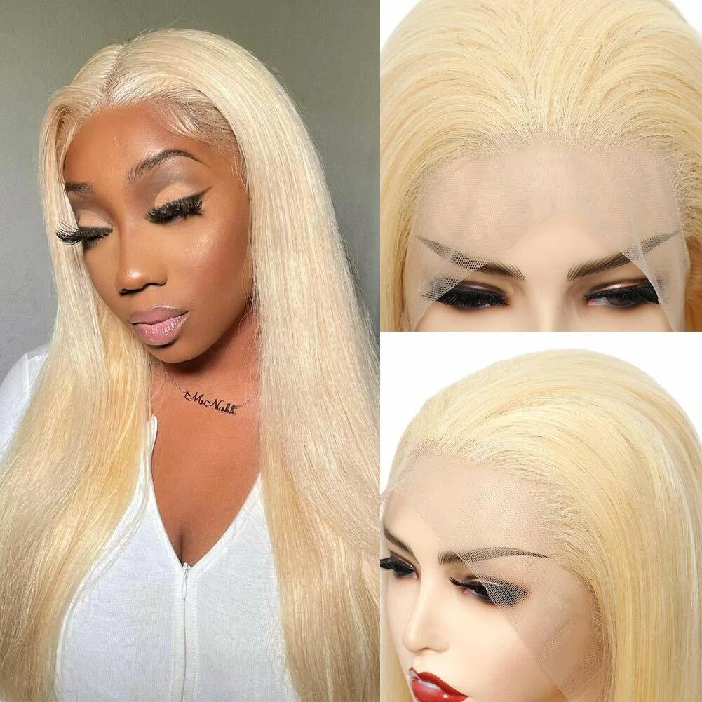 

613 Blonde Wig Human Hair Bone Straight 250 Density 13x4 13x6 Lace Frontal Wig Pre Plucked Vietnamese Straight Lace Front Wigs
