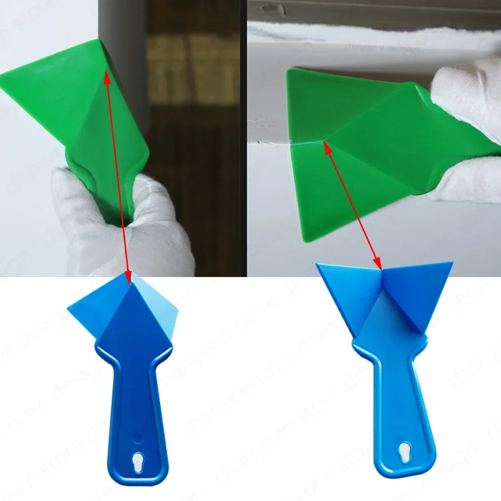 5/10Pcs Plastic Drywall Corner Scraper Triangular Putty Finisher Stucco Shovel Spatula Spade for Floor Wall Ceramic Tile Grout