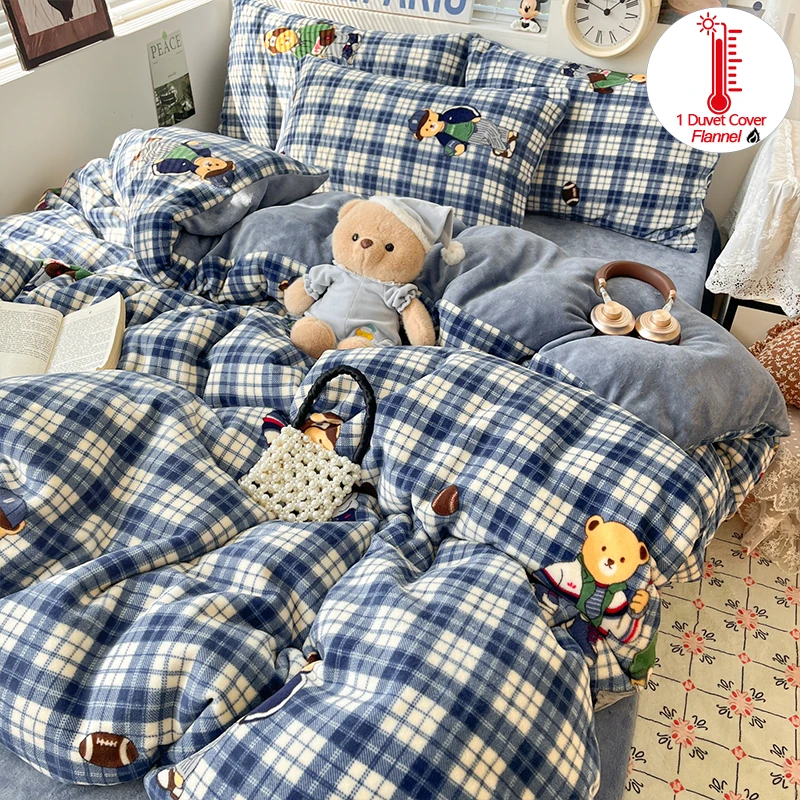 غطاء لحاف من الفلانيل الفاخر، فراش هيبوالرجينيك فائق النعومة ودافئ ومسامي، متين وسهل العناية مع سحاب للإغلاق