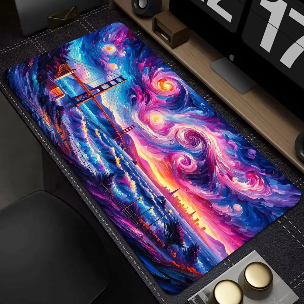 Fantasy Scenery Van Gogh Mousepad XXL Large Computer Keyboard Pads Mouse Mat Gamer Soft Office Carpet Table Mat Desktop Desk Pad