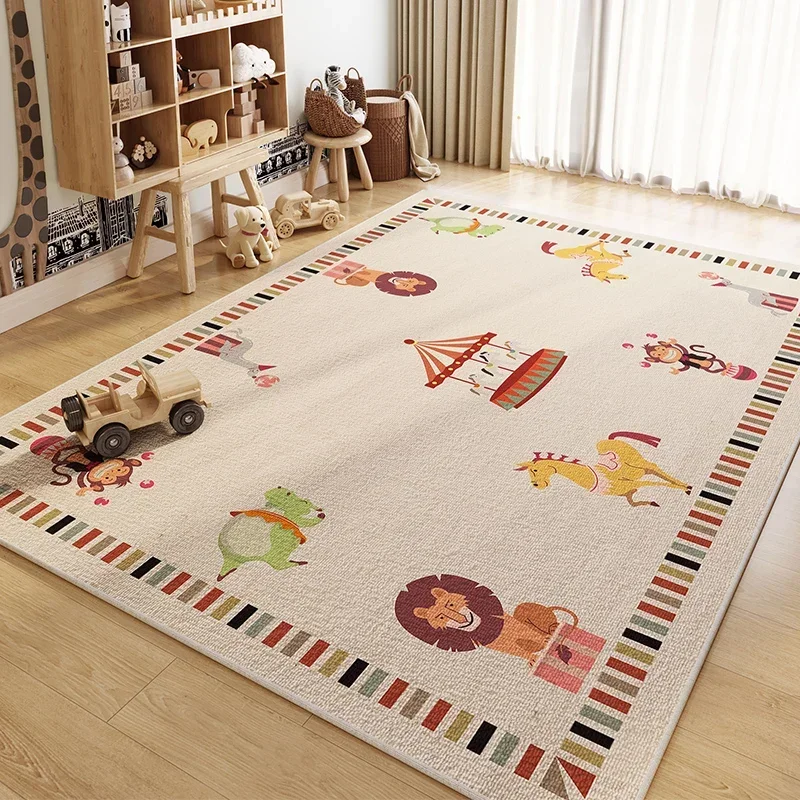 Children Room Large Area Carpet Living Room Study Toy Reading Area Baby Crawling Carpets Play Stain Resistant Anti Slip Rug