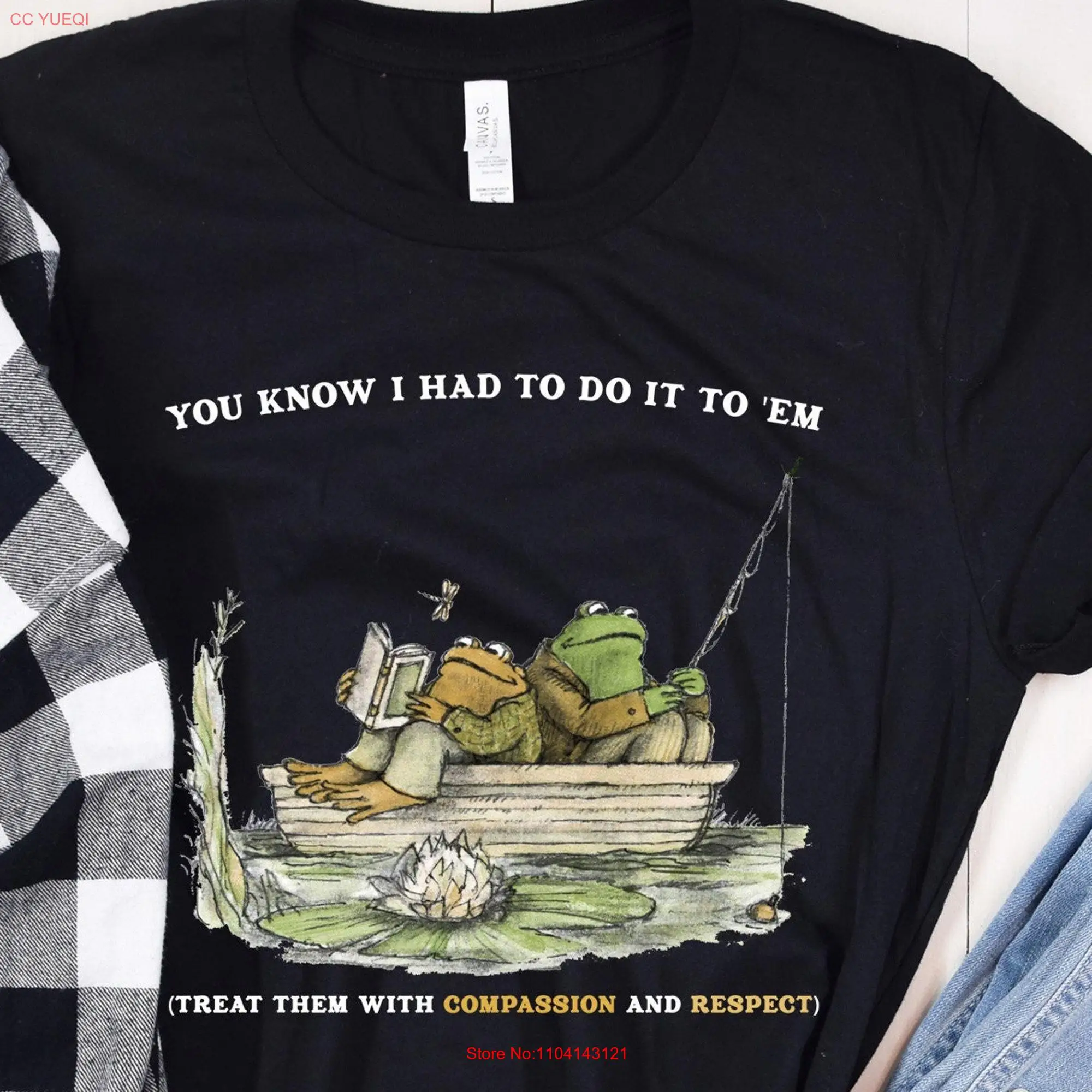 

Compassion Respect T Shirt Frog And Toad Vintage Classic Book long or short sleeves