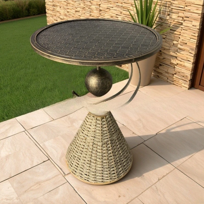 Living room sofa coffee table flower stand European style coffee house bar handmade American style