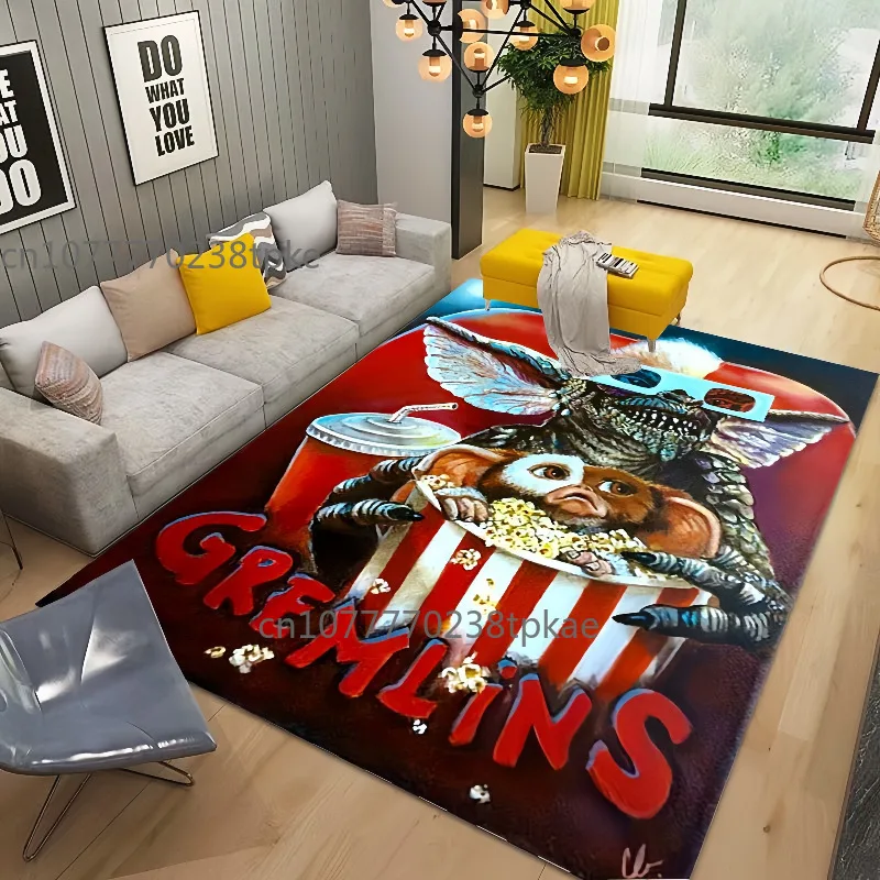 EE-elf G-gremlins Print Rug  Comfortable Retro Creative Living Room Bedroom Sofa Area Carpet,home Decor Music Carpets