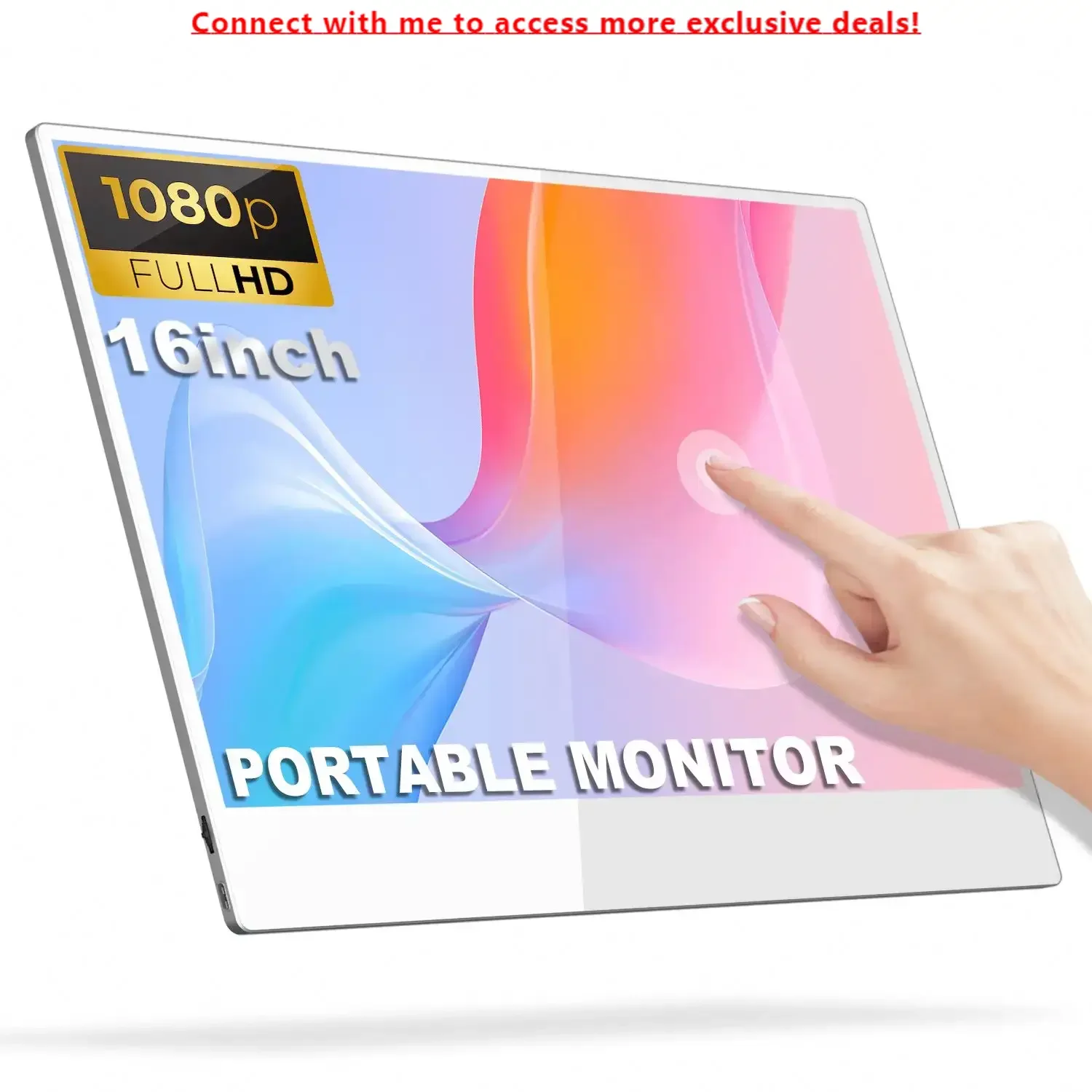 

Slim-Thin Unibody Narrow Bezel 16 Inch 1080p Touchscreen Mini HD Portability LCD Screen Monitor Support ODM OEM Customization