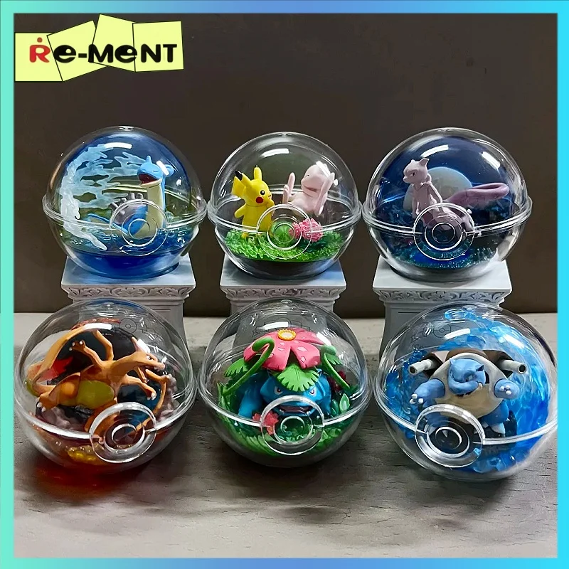 

Original Re-Ment Pokemon Terrarium Collection 15 Full Set Collectible Toys Charizard Venusaur Anime Figures Model Gift Toys
