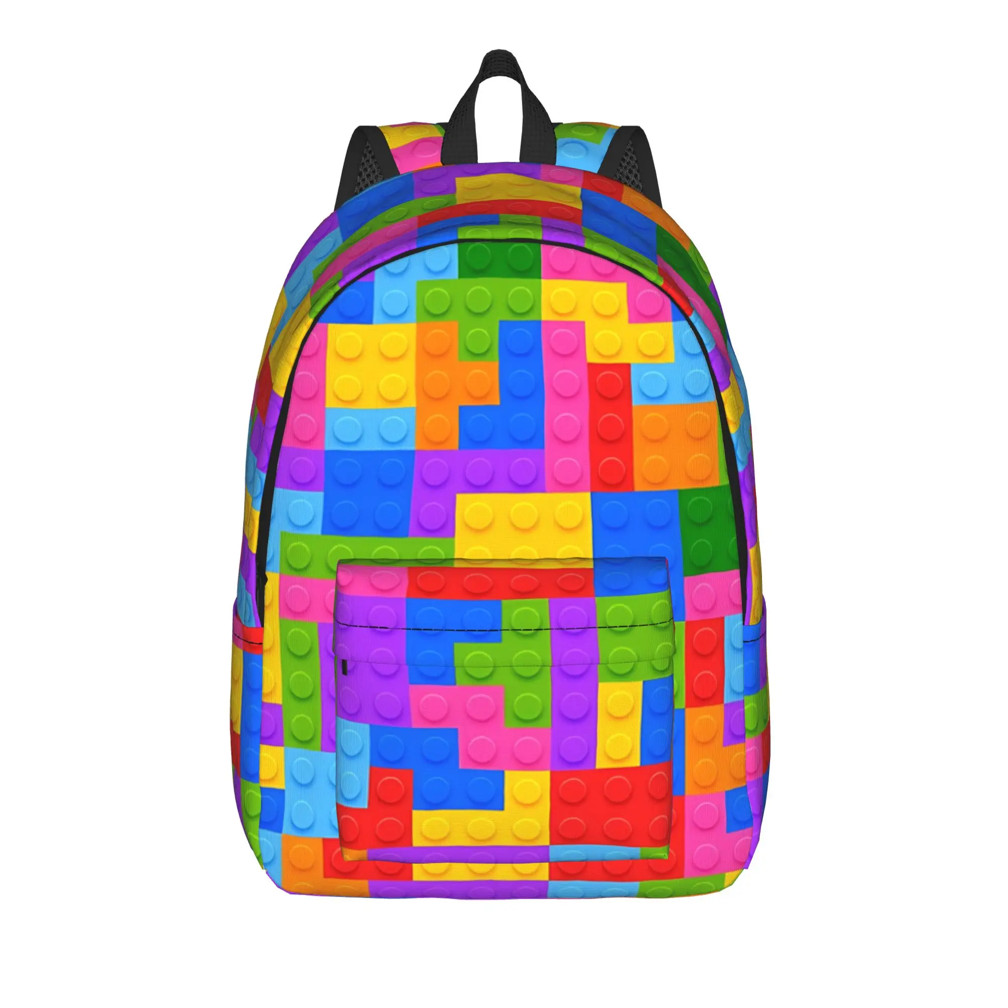 Building Blocks Blocks Brick Game Casual Backpack with Pocket High School Work  Daypack  Laptop Computer Shoulder Bag