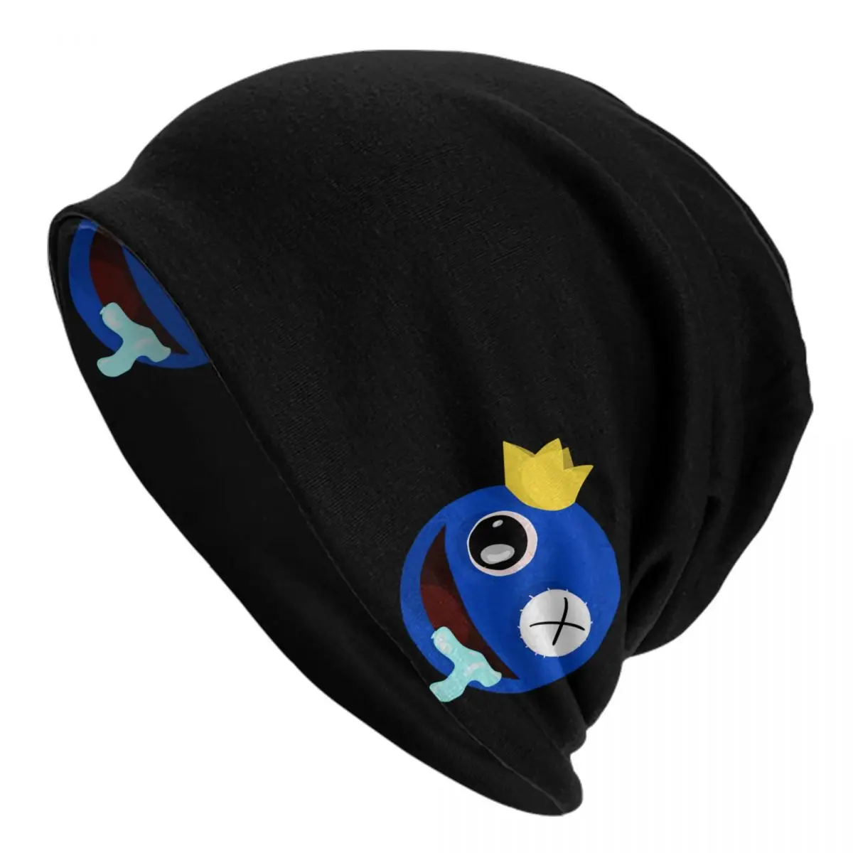 Custom Cute Blue Rainbows Friend Play Gamer Beanie Cap Unisex Bonnet Femme Knit Hats Hip Hop Outdoor Ski Skullies Beanies Caps