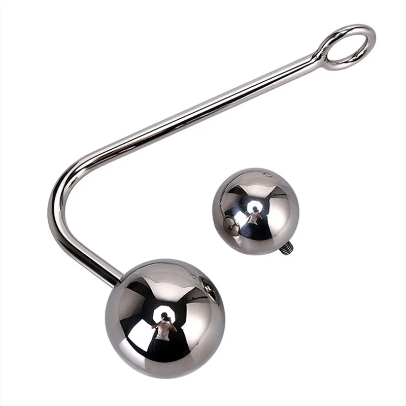 30mm Ball Anal Dilator Hook Stainless Steel Sex Toys Metal Butt Plug Masturabtor Anus Insert Massager Adult Pruducts