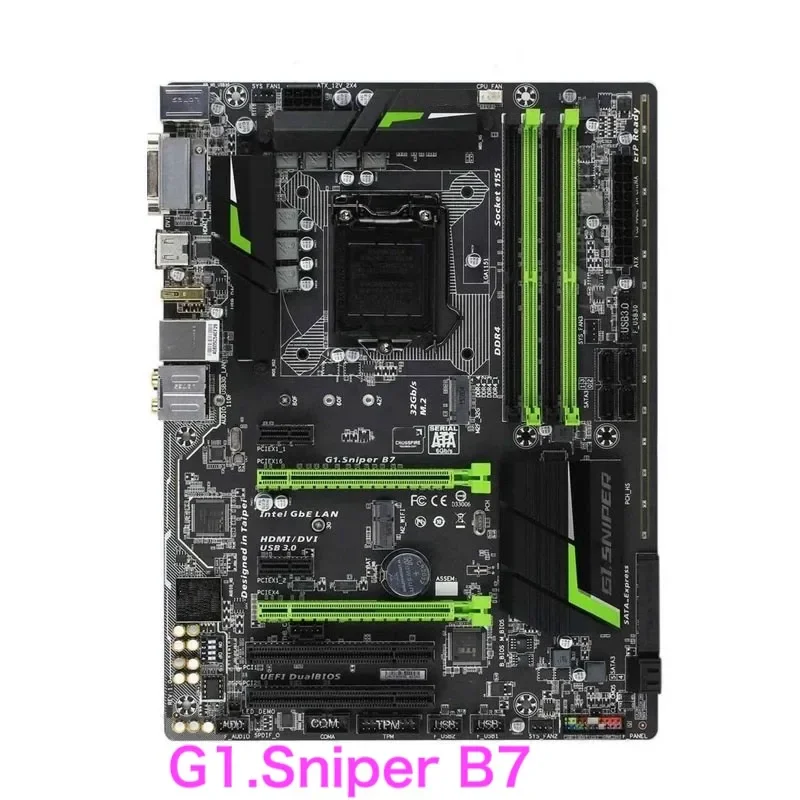 

Подходит для Gigabyte G1.Sniper B7 настольная материнская плата 64 ГБ LGA 1151 DDR4 ATX материнская плата 100% протестирована, ОК, полностью работает