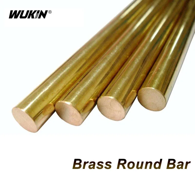 1PC Brass Round Bar Hand-done Brass Rod Diameter 3-30mm Circular For DIY Knife Handle DIY Metal Rivet Screw Mosaic Tools