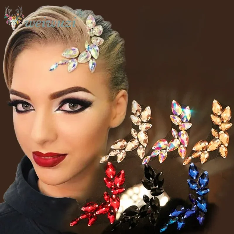 Dancer Performance Accessories AB Colored Diamonds Headwear for Girls Modern Dancing Oriental Dance Latin Competition Ornaments