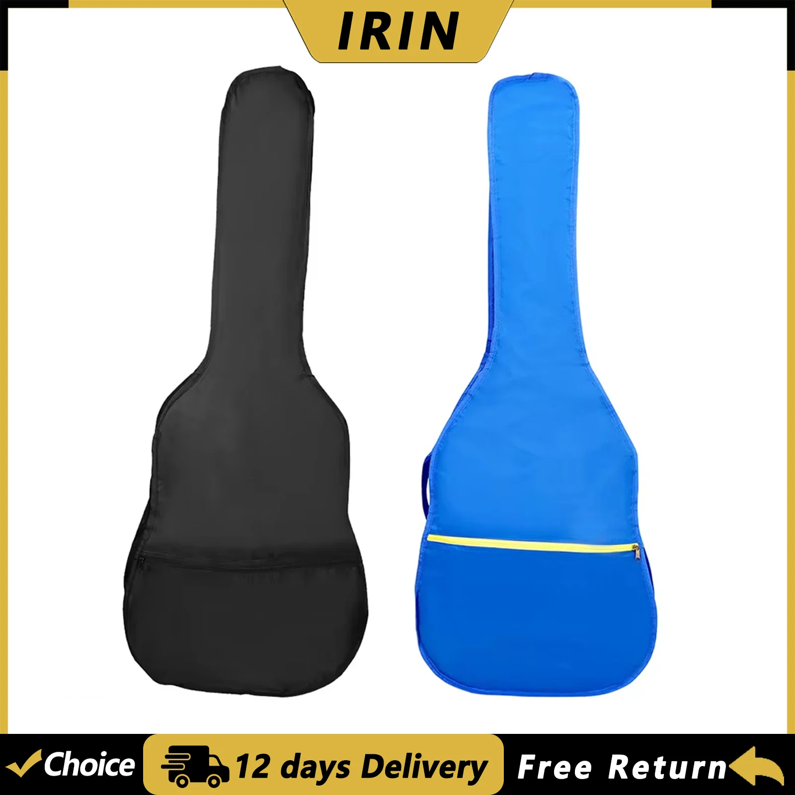 IRIN Tragbare 38/41 Zoll Gitarren-Tragetasche, klassische Akustikgitarre, weiche Tasche, Schultergurt, Rucksack, Gitarrenteile und Zubehör