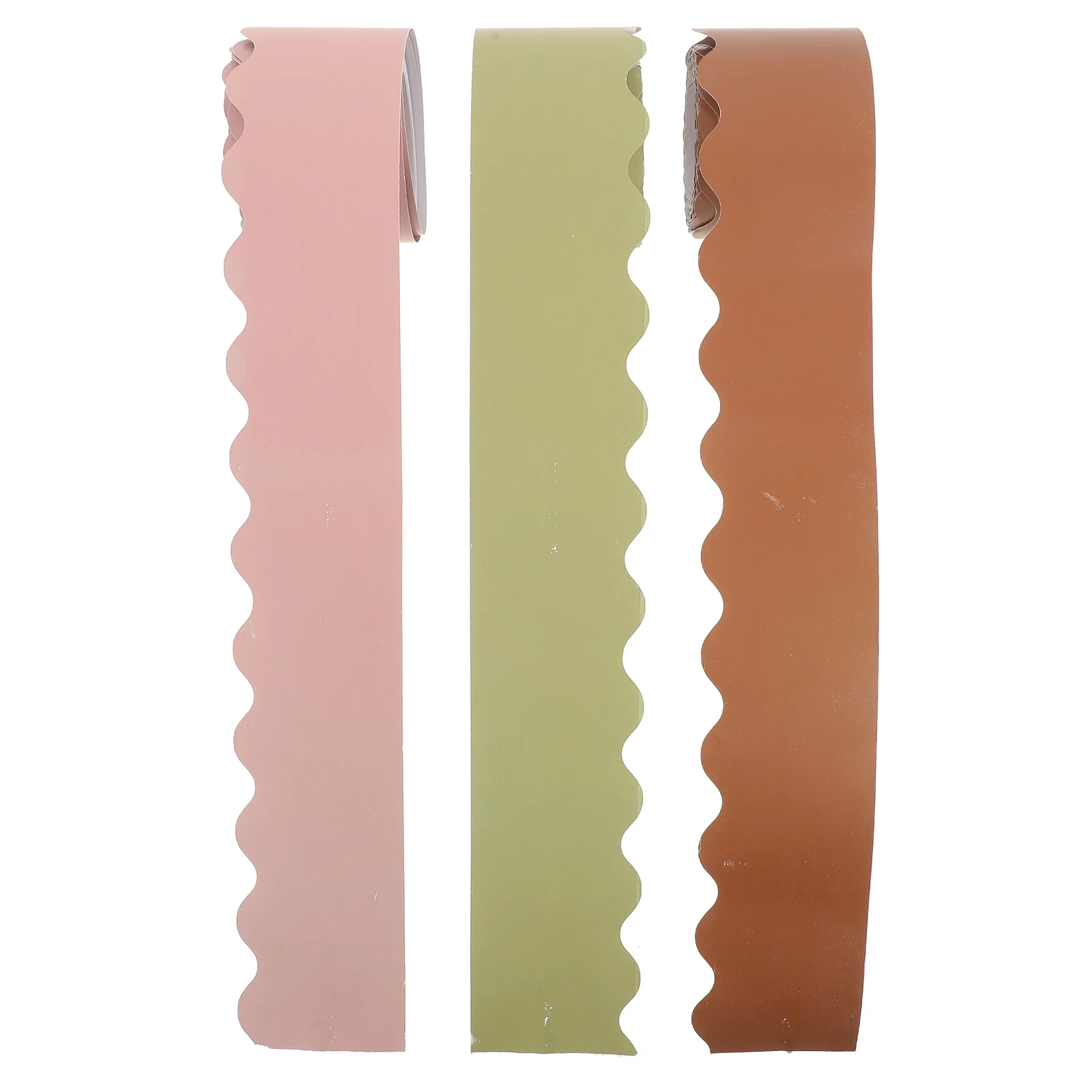 

3 Rolls Bulletin Board Border Paper Scalloped Trim Decor Classroom Chalkboard Blackboard Decorative Accessories Wear-Resistant