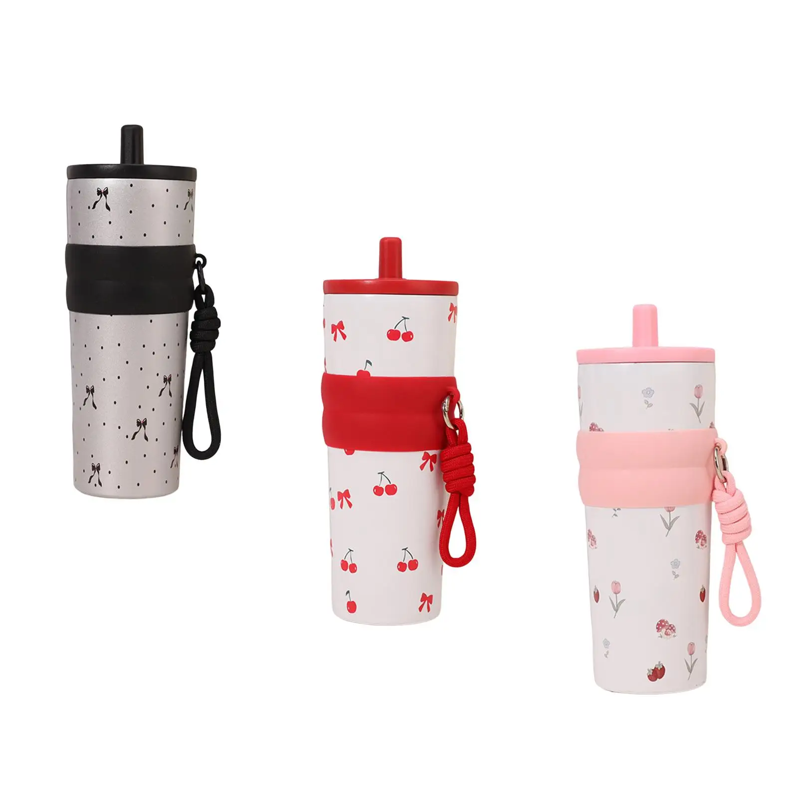 

Insulated Bottle Cute Non Slip Bottom Drinking Cup Reusable Vacuum Water Cup for Hiking Sports Outdoor Activities Camping Trip