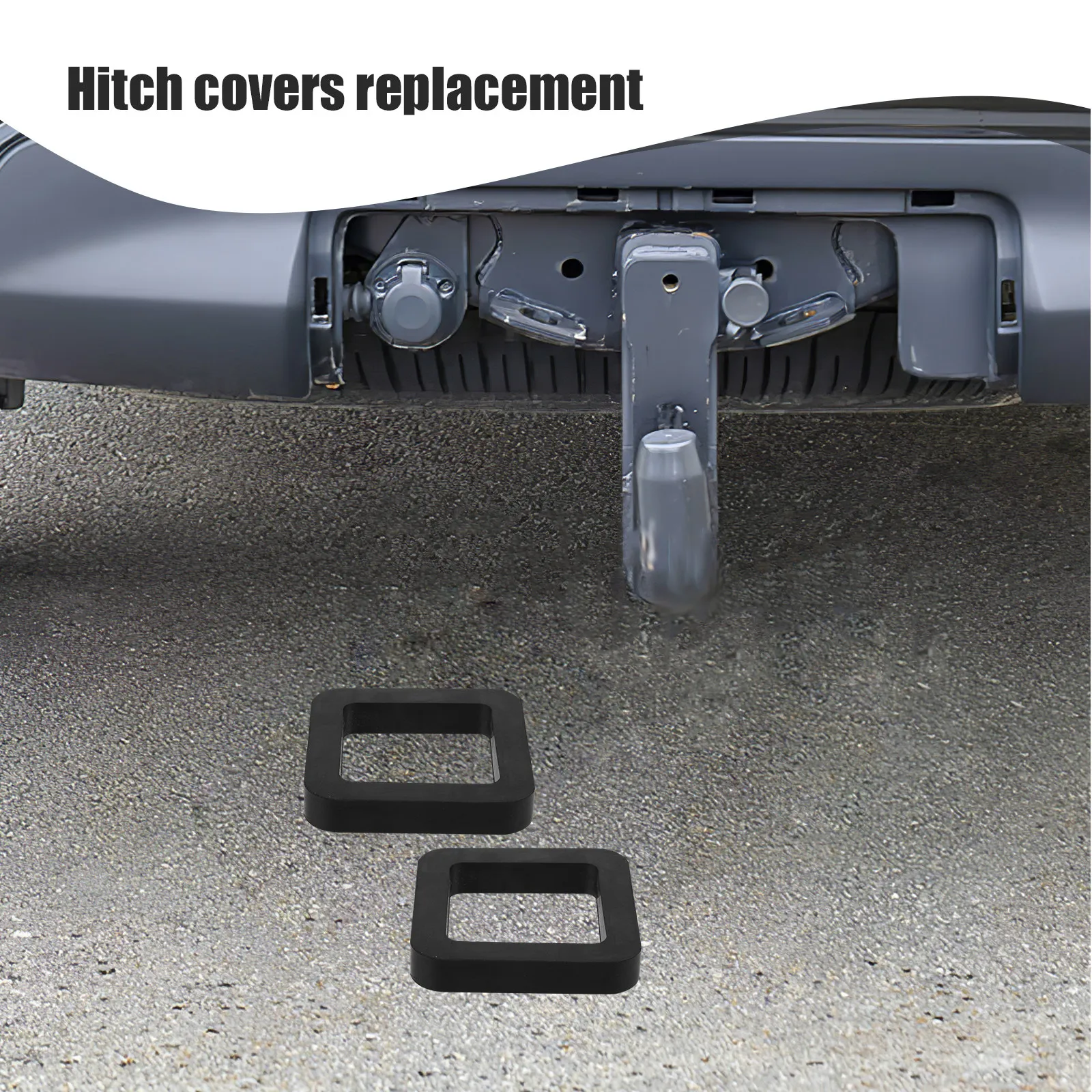 

2Pcs Hitch Receiver Pads Rubber Cushions Tow Trailer Buffer Extension Tow Hitch Noise Reduction Pads Trailer Cushions