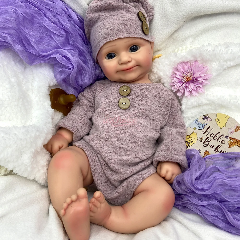 Open Mouth 50Cm Maddie Siliconen Bebe Pasgeboren Meisje Handgemaakte Geschilderde Wasbare Siliconen Reborn Babypop Voor Kinderen Verjaardagscadeau