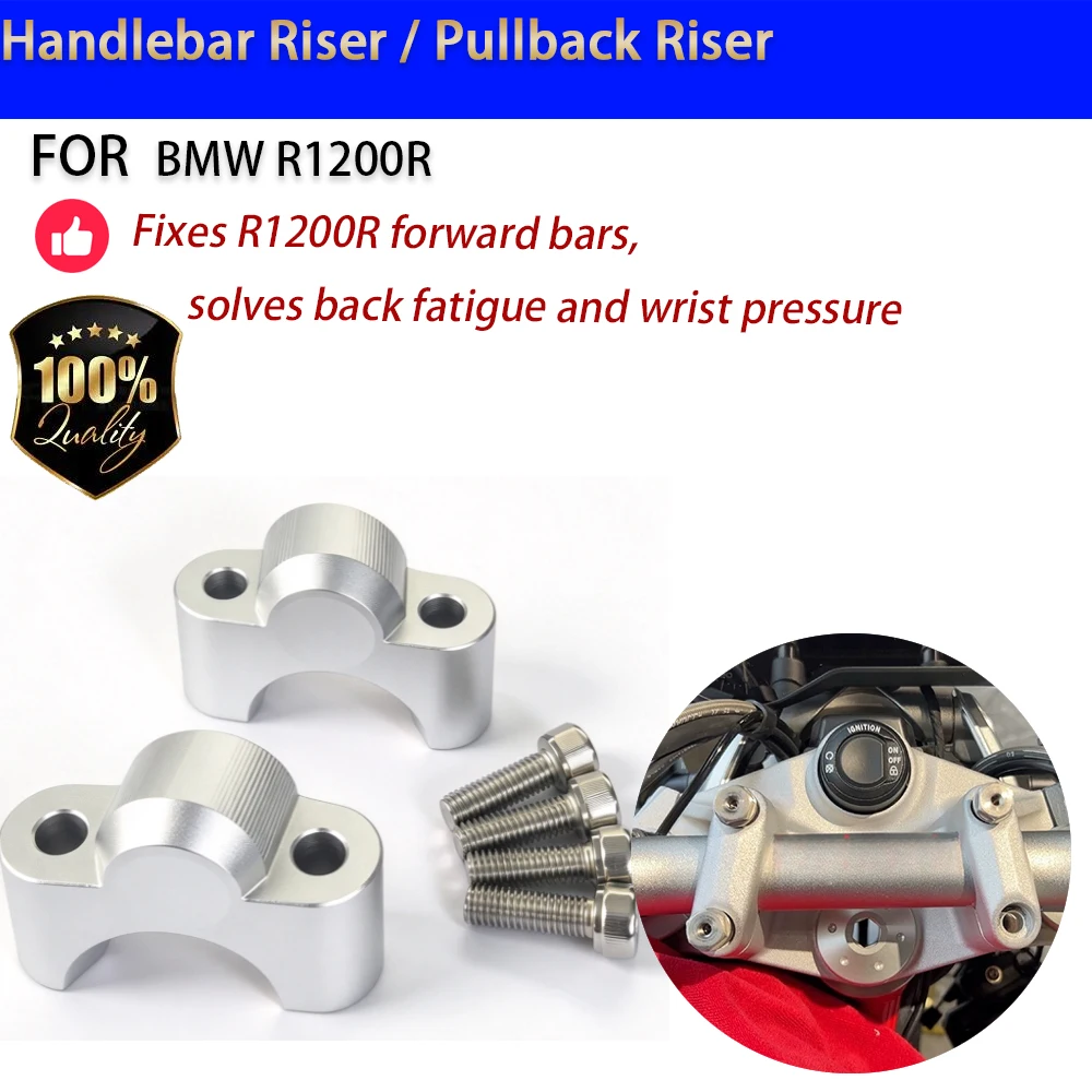 For BMW R1200R Handlebar Riser Pullback Elevador Manillar Moto Accesorios Moto
