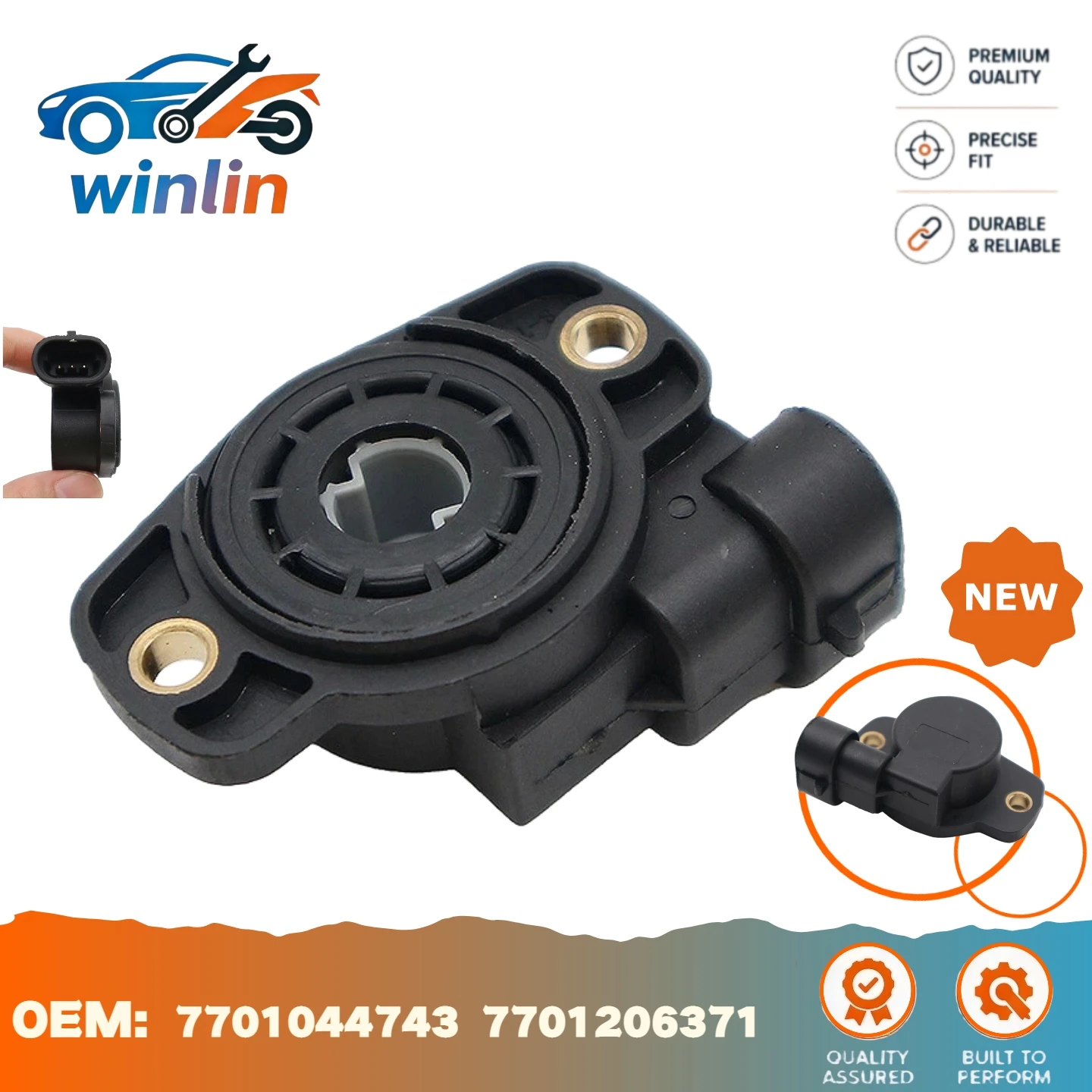 Throttle Position Sensor for Renault Dacia Logan Clio Megane Scenic OEM 7701044743 7701206371 7700273699