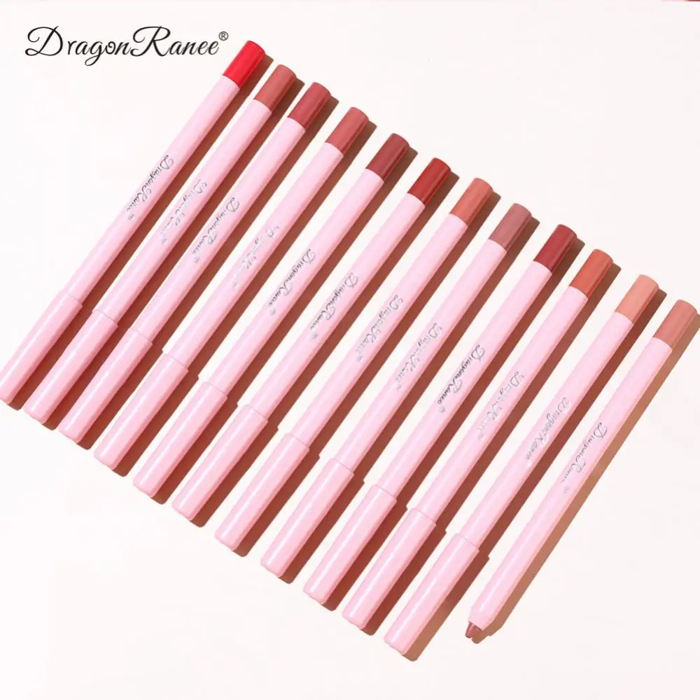 Lip Liner Pen Remarkable Color Rendering Foggy Lipliner Lipstick Pen Lipstick Matte Velvet Not Blooming Waterproof No-stick Cup