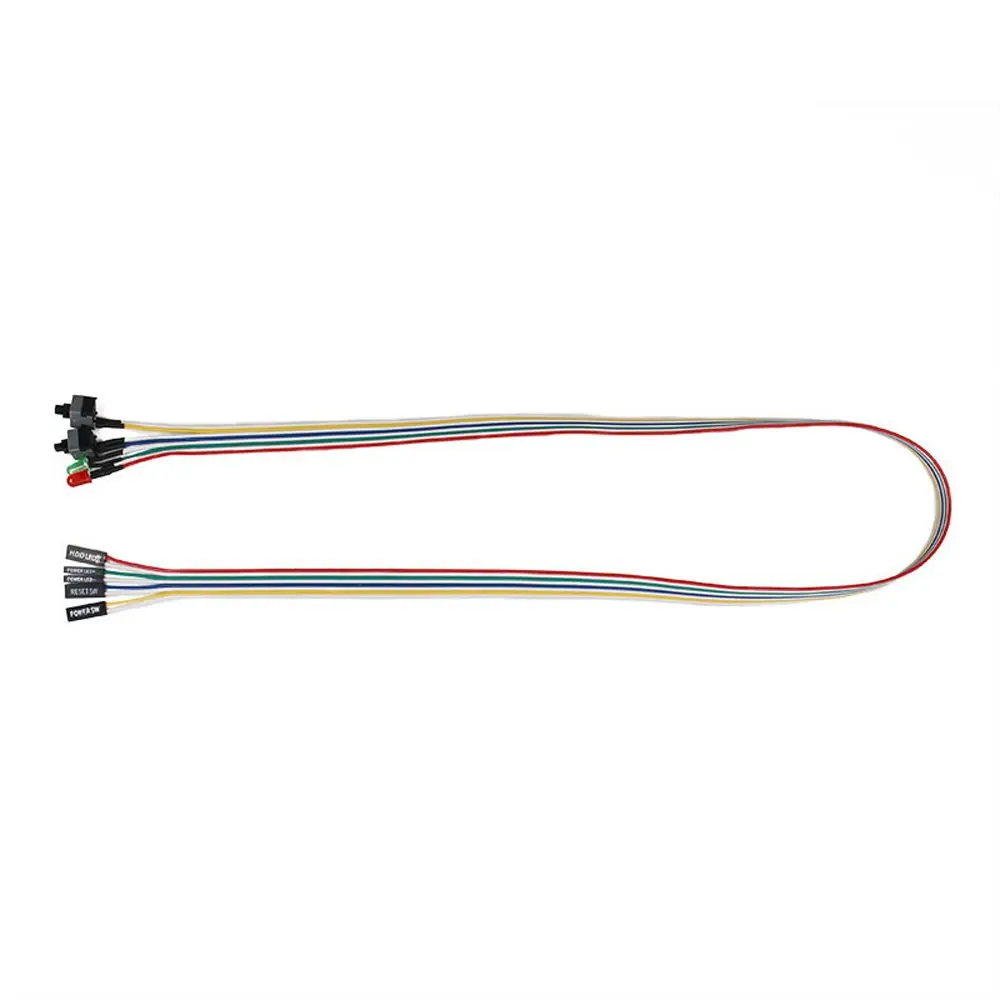 Cord Original ATX PC Computer On/Off/Reset with LED Light Motherboard Power Cable PC Power Reset Switch Push Button Switch