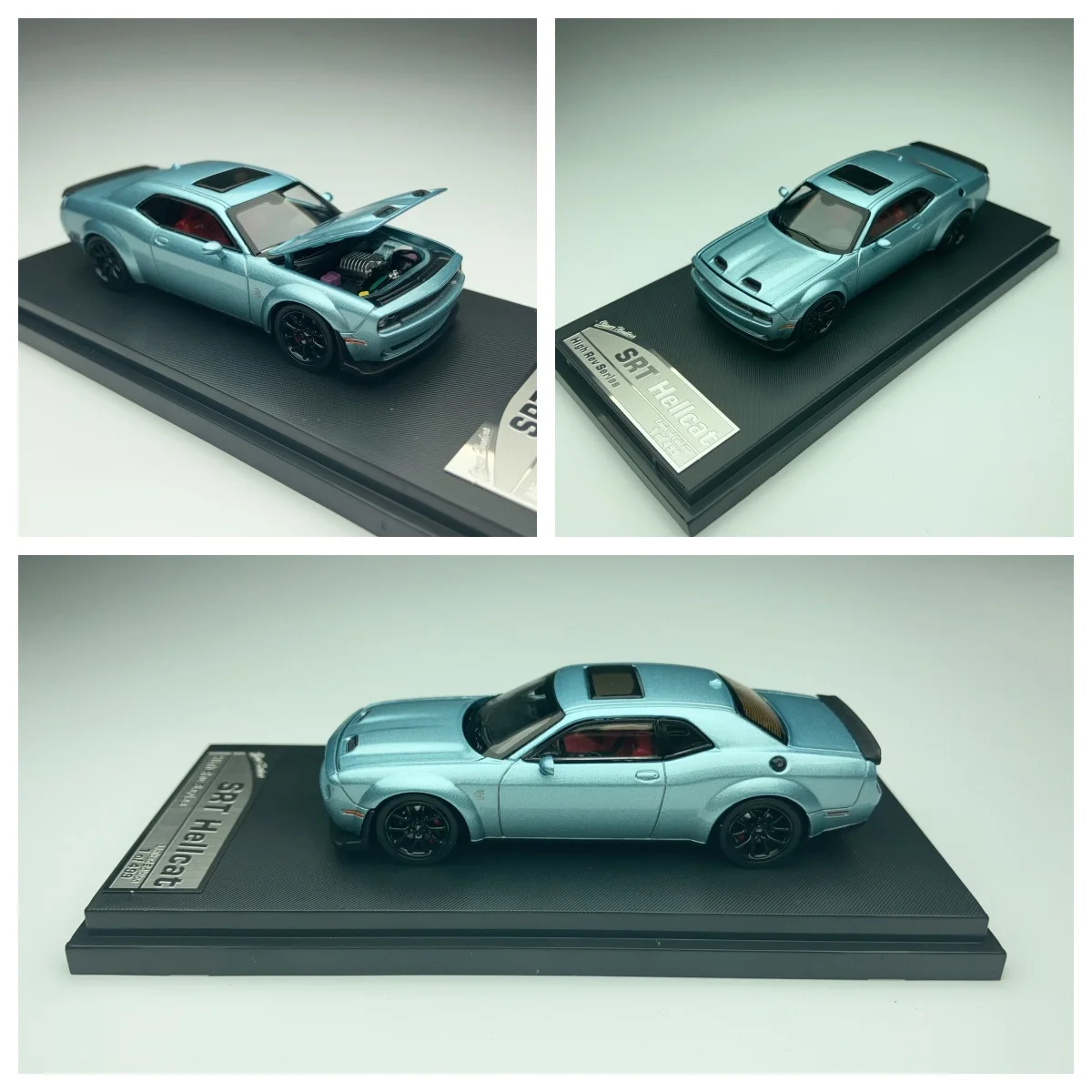 

SH 1:64 SRT Hellcat Ice Blue Diecast Model car Limited Alloy