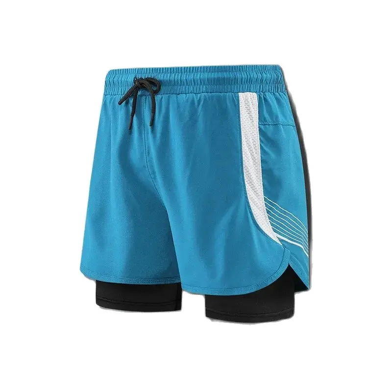 

2024 NEW Men's Running Shorts Mens 2 in 1 Sports Shorts Male double-deck Quick Drying Sports men Shorts Jogging Gym Shorts men