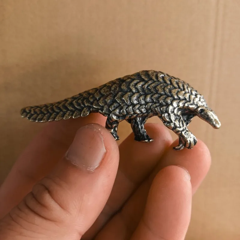 1Pc Brass Pangolin Figurines Miniatures Vintage Heavy Animal Statue Home Decoration Accessories Desktop Ornament Crafts Gifts