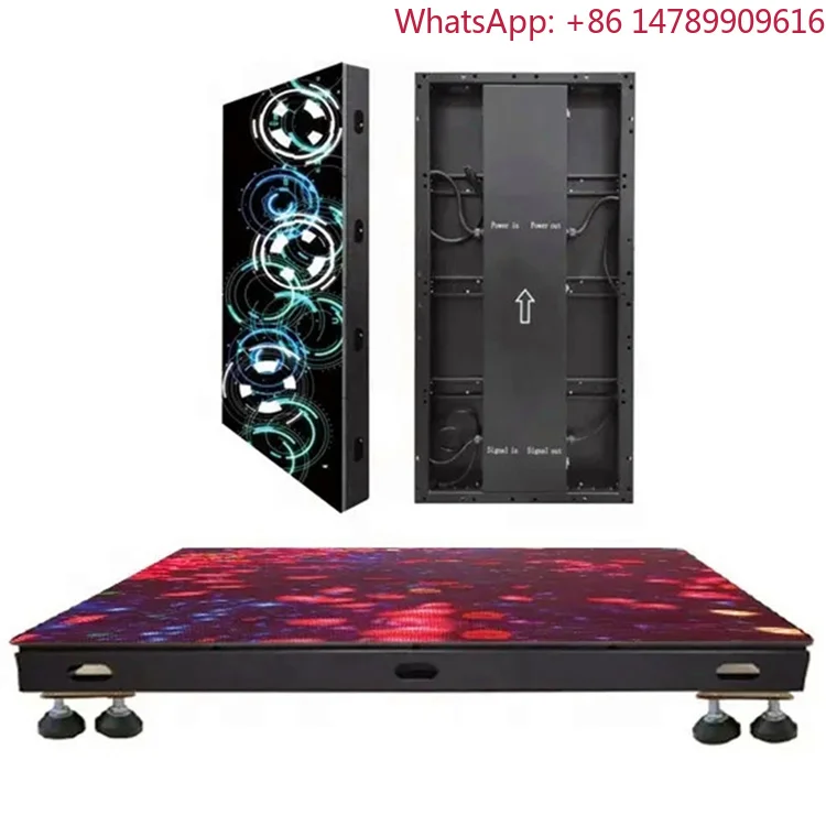 P2.976 Indoor Dance Floor Led Screen Led Floor Tile Screen Magnetic Led Dance Floor ScreenHigh Refresh RateHeavy-dutyFootTraffic