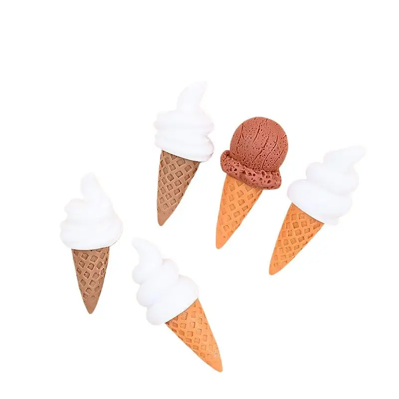10 Stück Cartoon Kawaii Mini Harz-Eiscreme Scrapbook-Verzierung Miniatur-Flachmaterial Zubehör für Handyhüllen DIY – Detail 5