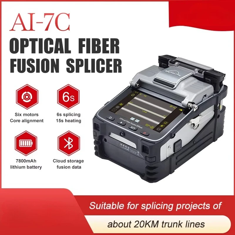 Signal Fire Touchscreen Version AI-7C Optical Fiber Fusion Splicer Electric Ftth Welding Machine Free After Sale Service