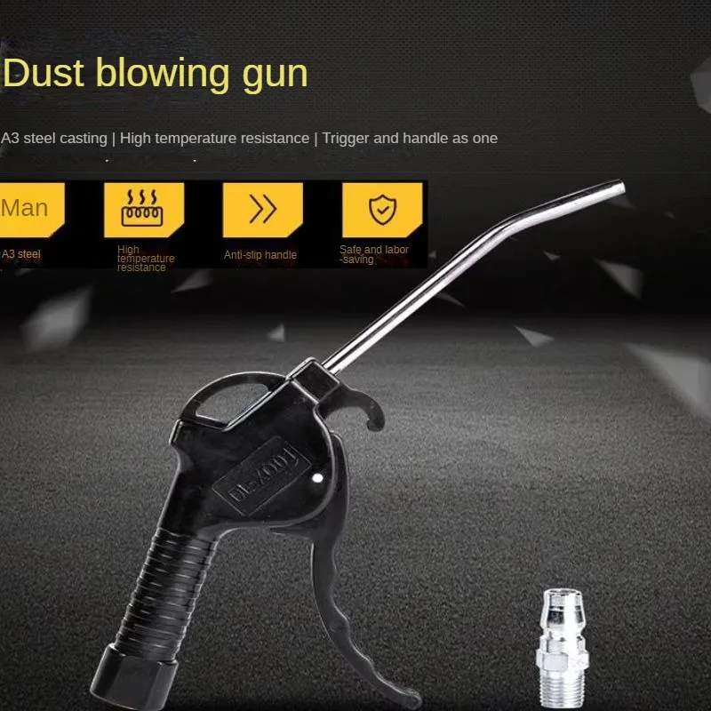 Deli Blow Guns 100mm Blowing Airsoft Guns Cleaning Tool Dust Spray Pneumatic Blow Air Tool Metal Bent Tube Nozzle 1PCS