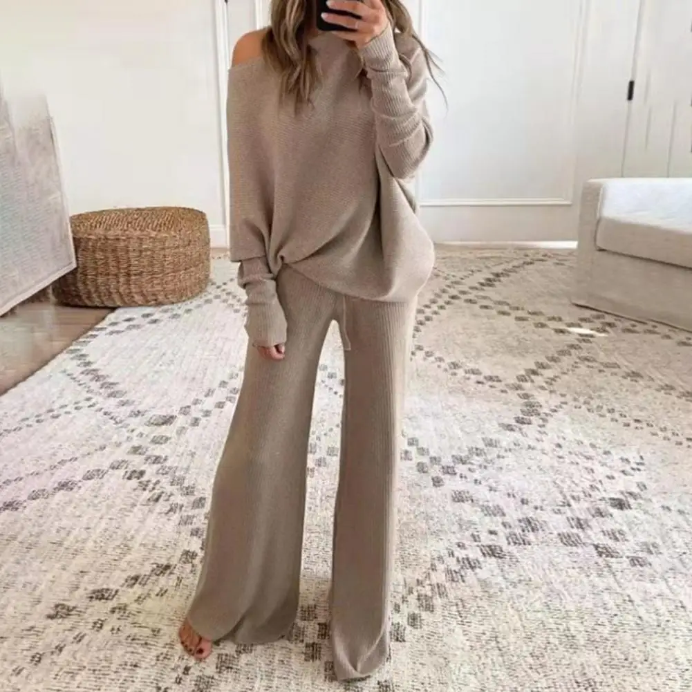 Women Top Pants Set 2024 Fashion Loose Casual Sweatshirt Women Suit Two Piece Sweatpants Set Wide Leg Pants Sets Women Outfit