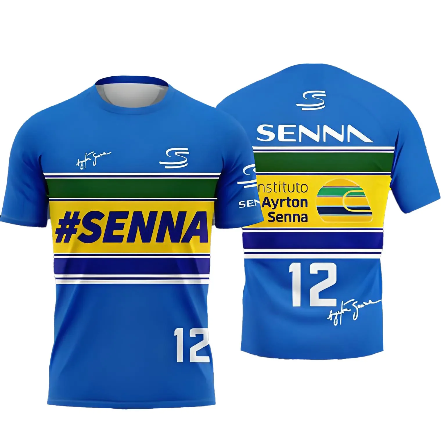 Men's Lightweight Breathable T-Shirt Limited Edition Ayrton Senna Commemorative Tee For Young Motorsport Fans