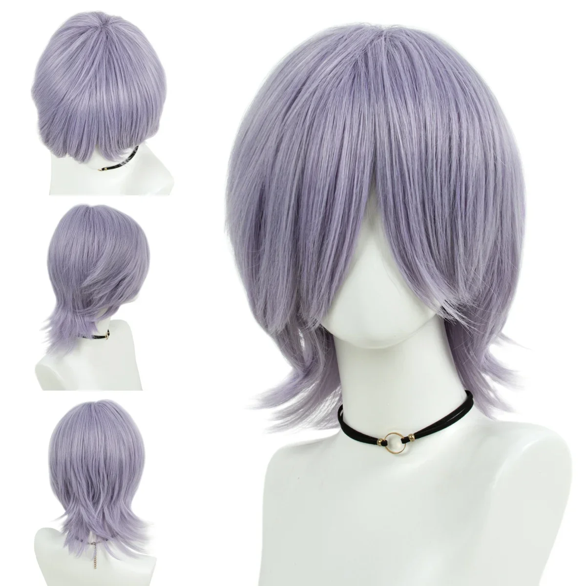 Jongen Pruik Romantiek Baby Secret Jinu Abby Pruik Roze GROEN Paars Zwart Synthetisch Haar Voor Anime Cosplay Halloween Kostuum