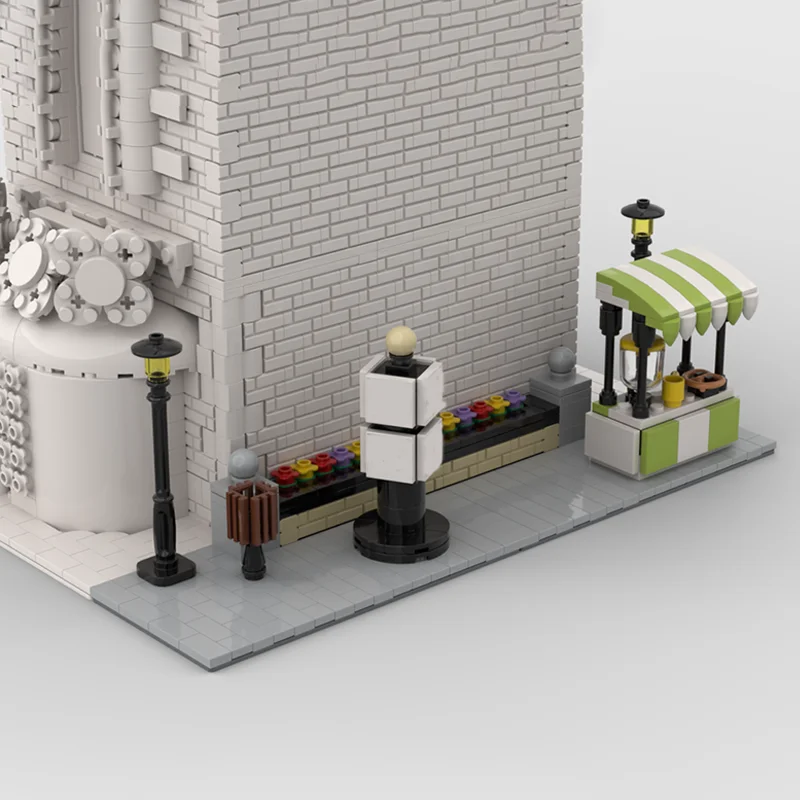 1170 pezzi MOC pacchetto angolare modulare trasforma ogni modello modulare regali di Natale blocchi di costruzione idea fai da te giocattolo in mattoni compleanno per bambini