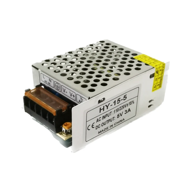 

5V 3A Lighting Transformer AC110V/220V to DC 5V 15W Converter Power Supply Adapter LED Strip Switch Driver