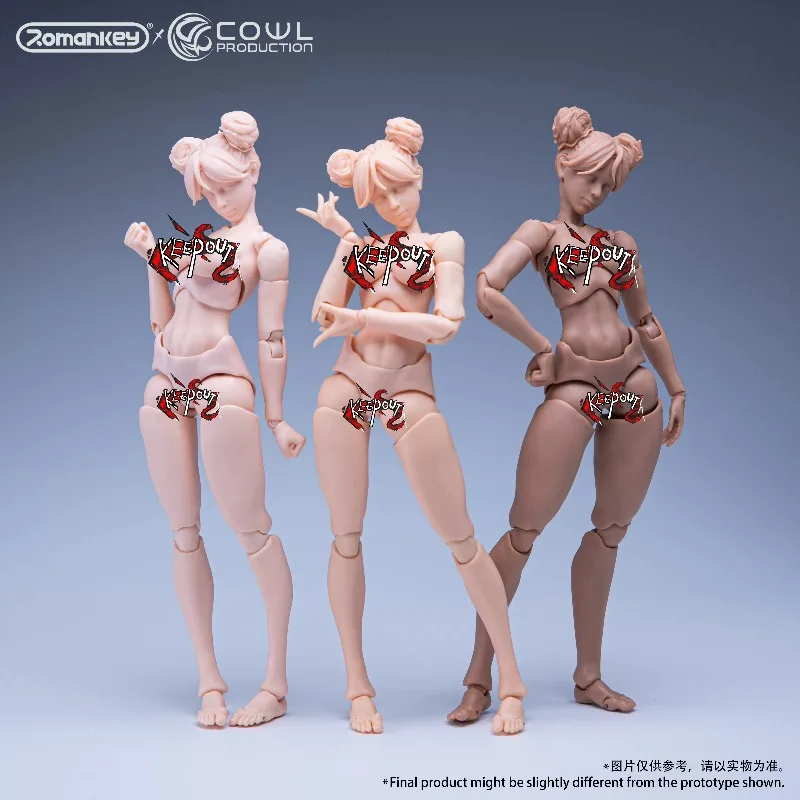 In Stock Romankey X COWL 1:12 Super Movable Girl Body Body Painting Model Reprint Toy Collection Gift