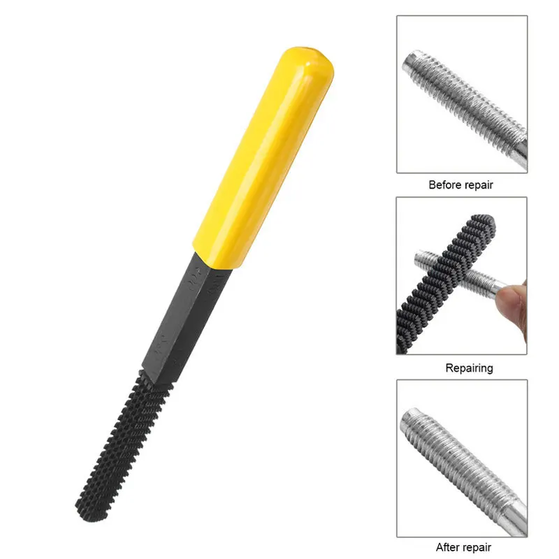 

Thread repair file, shaping file screw repair file thread damage repairer metric coarse thread file, multifunctional manual tool