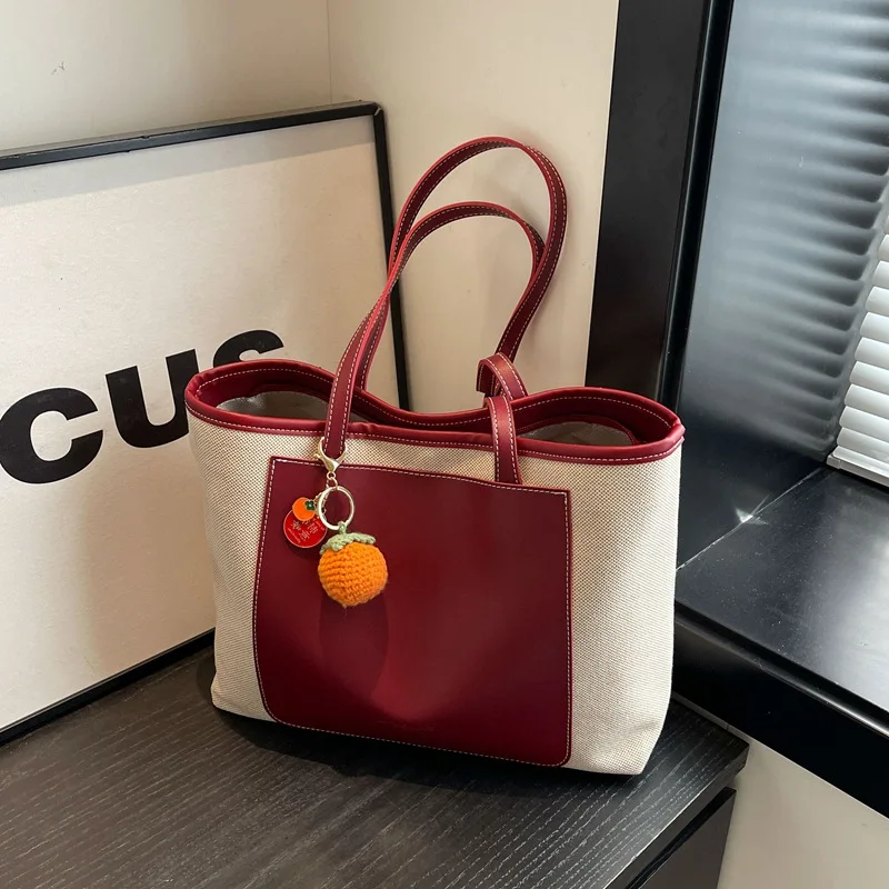 

Stylish Minimalist Tote Bag for Women - Large Capacity Casual Commuter Shoulder Bag, Work Purse, High-Quality Designer Handbag