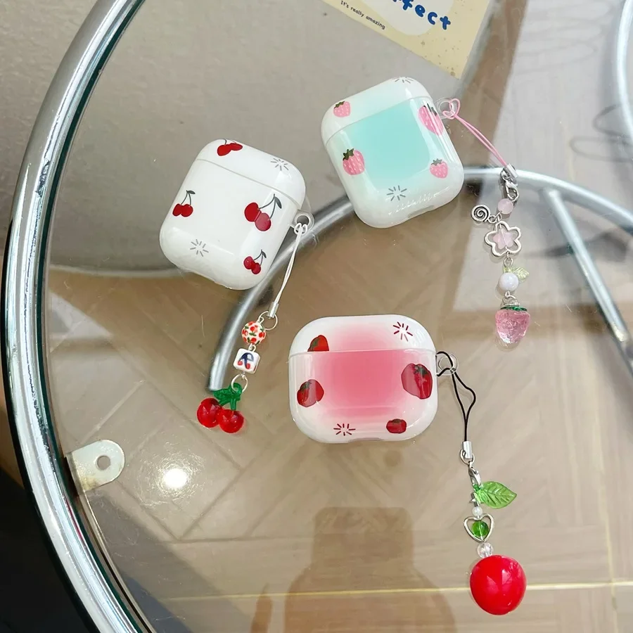เคสซิลิโคนสำหรับ Apple airpods Pro 2เคส airpod 3 /airpods 2ลายการ์ตูนรูปเชอร์รี่หวานน่ารัก