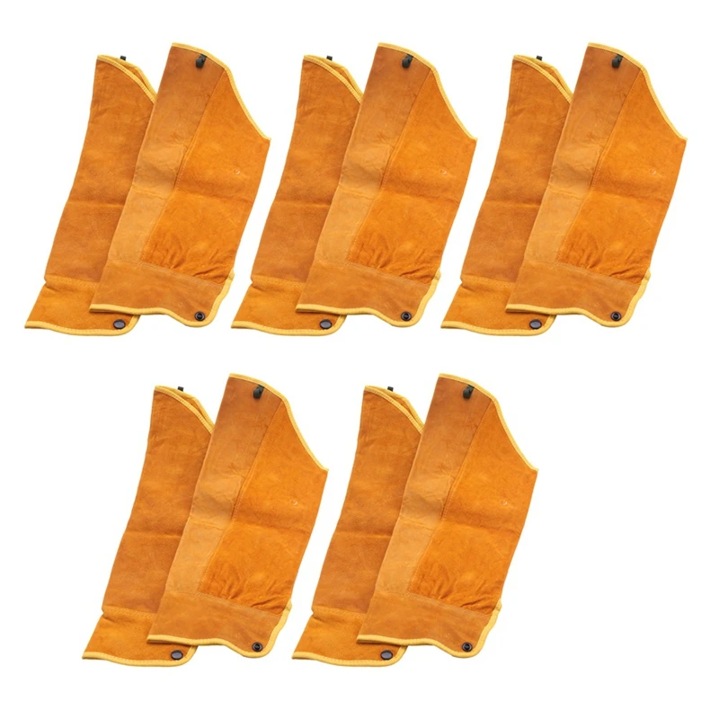 10Pcs 21.6 Inch Imitation Leather Welding Sleeves Protective Heat Arm Sleeve Tool