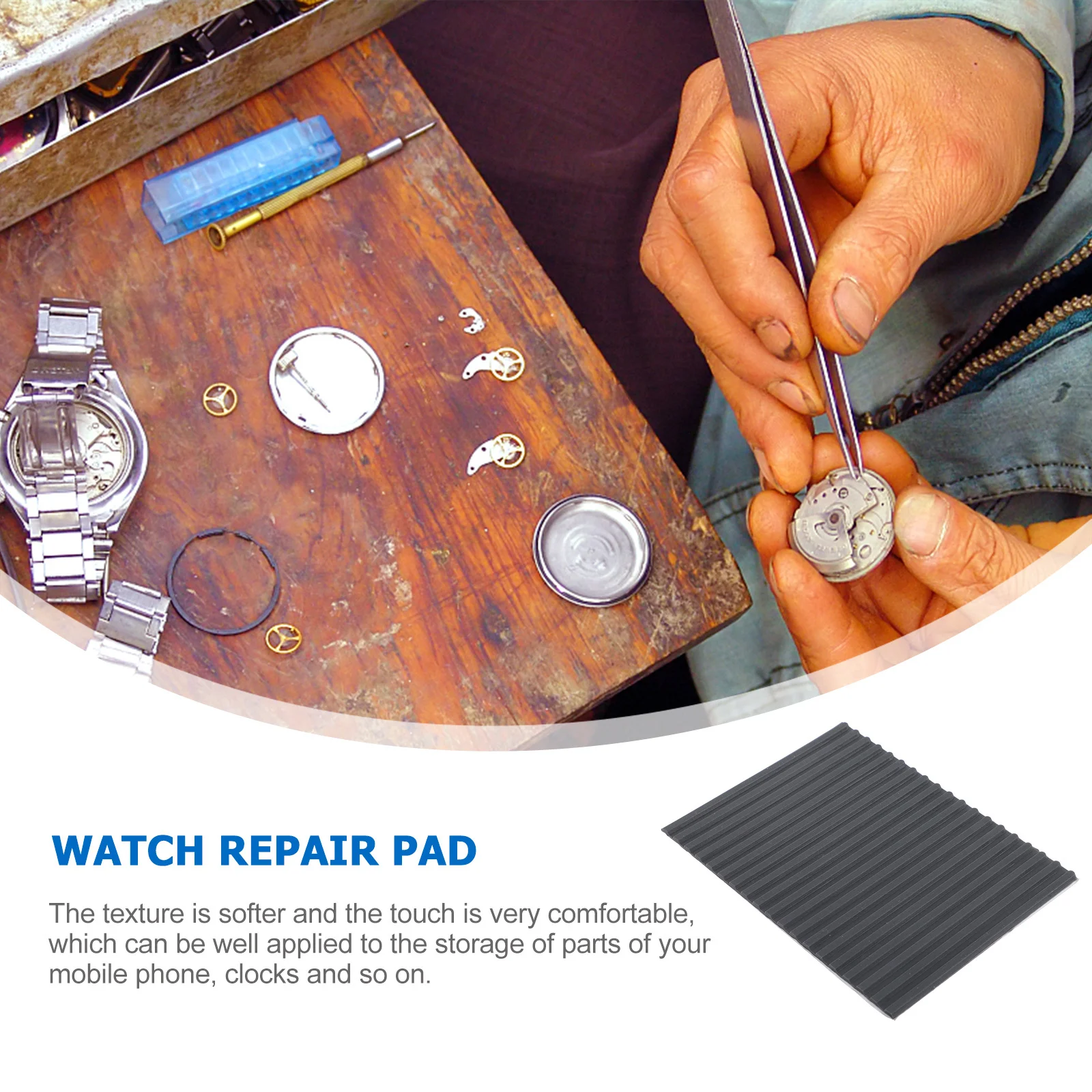 

1Pcs Anti-Slip Mat Soft Texture Watch Repair Pad Maintenance Platform Working Cushion Repairing Tool Storage Mat