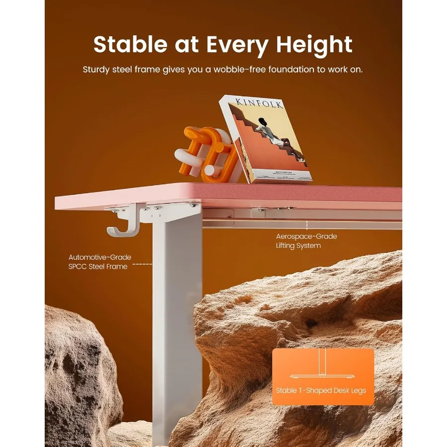 مكتب قائم كهربائي قابل لضبط الارتفاع مقاس 48 × 24 بوصة مع وظيفة الذاكرة للمكتب المنزلي ومحطة العمل #4