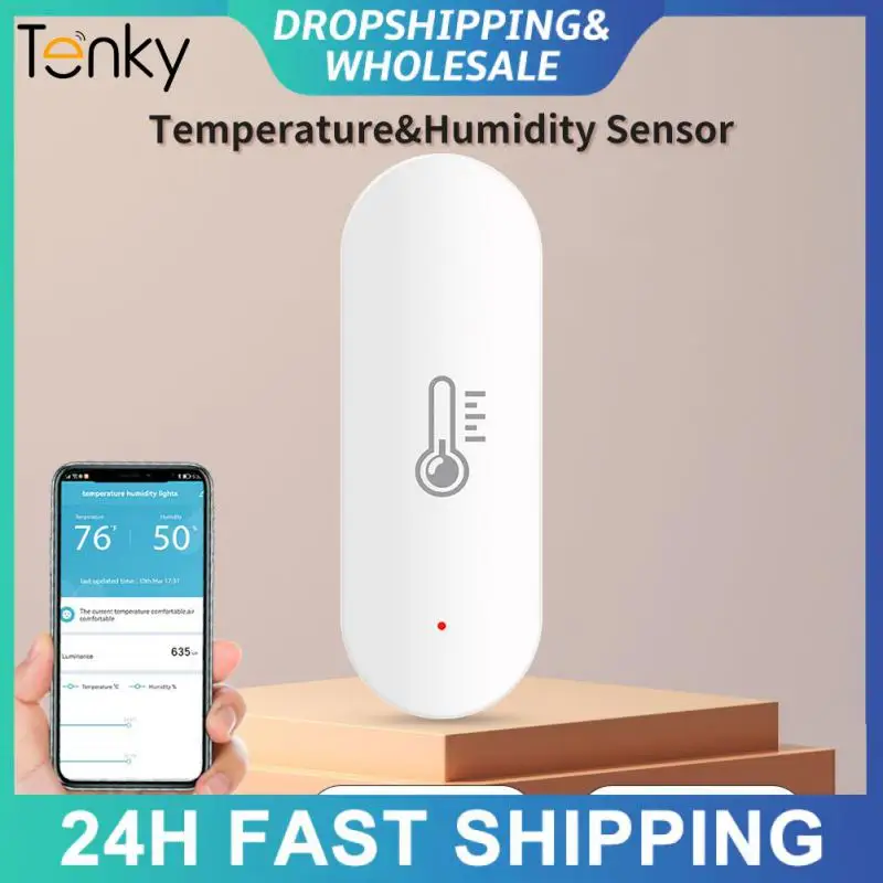 

Temperature And Humidity Detector Real-time Monitor App Control Wireless Intelligent Linkage Works With Gateway Tuya