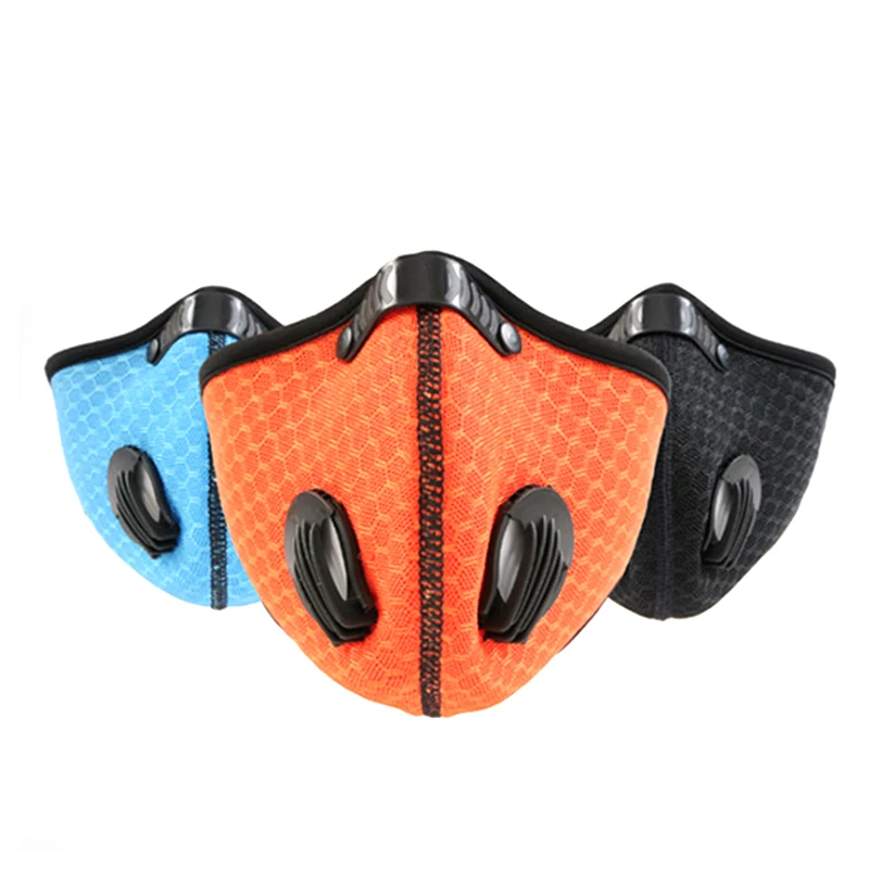 Sports Windproof Dustproof Filters Outdoor Riding Anti Fog Activated Carbon Face Cover Anti-Pollution Breathable Masks Equipment