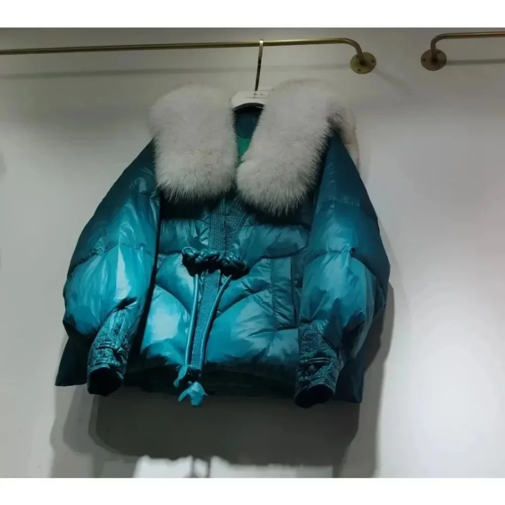 Parkas หญิงสไตล์จีนลงเสื้อแจ็คเก็ตผู้หญิงขนาดใหญ่ธรรมชาติขนสุนัขจิ้งจอกจริง WARM Coat ใหม่แฟชั่นหิมะหนา Windproof Parkas