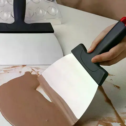 Coating Spatula For Chocolate Scraper Stainless Steel Dough Scraper Kitchen Accessories Baking Tools For Cakes Kitchen Gadgets