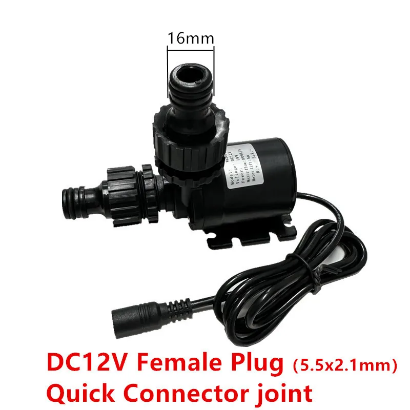 12 V Hochspannung, superleise, Solar-DC 24 V, Hub 5 m, 800 l/h, bürstenloser Motor, Tauch-Druckerhöhungspumpe, Schnellkupplung
