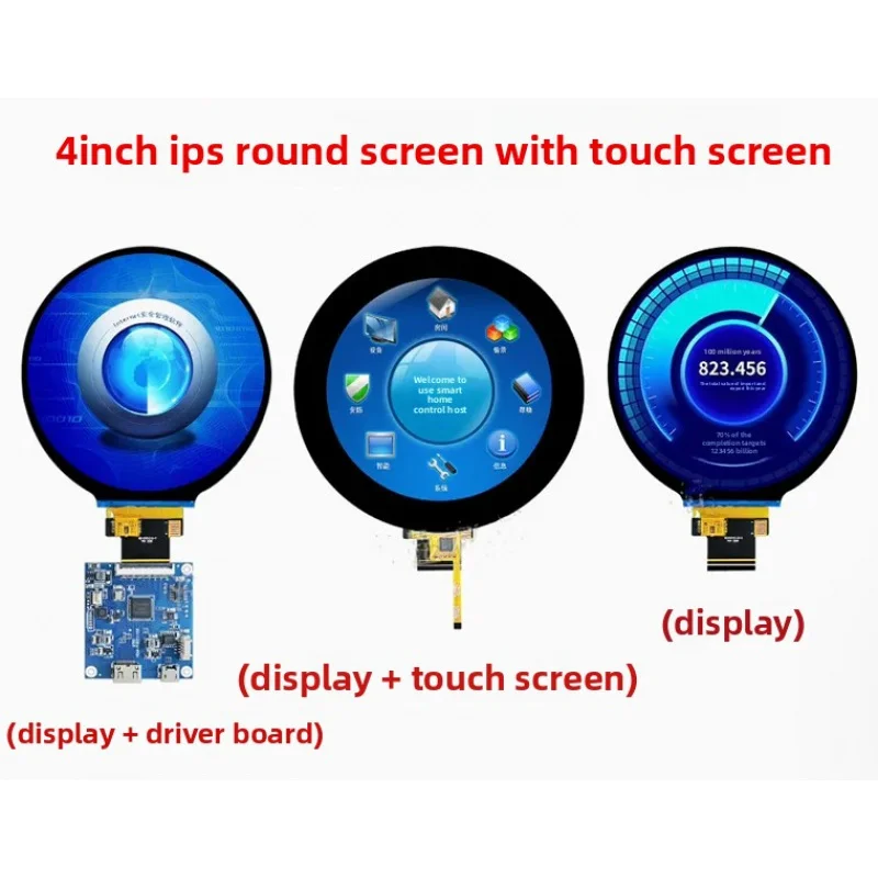 IPS 4.0 polegadas 40PIN TFT LCD Tela Redonda Capacitiva NV3052C Drive IC 720*720 Interface RGB